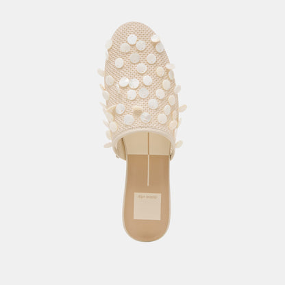 Rova Bead Ivory Disc Mesh Flats - Dolce Vita