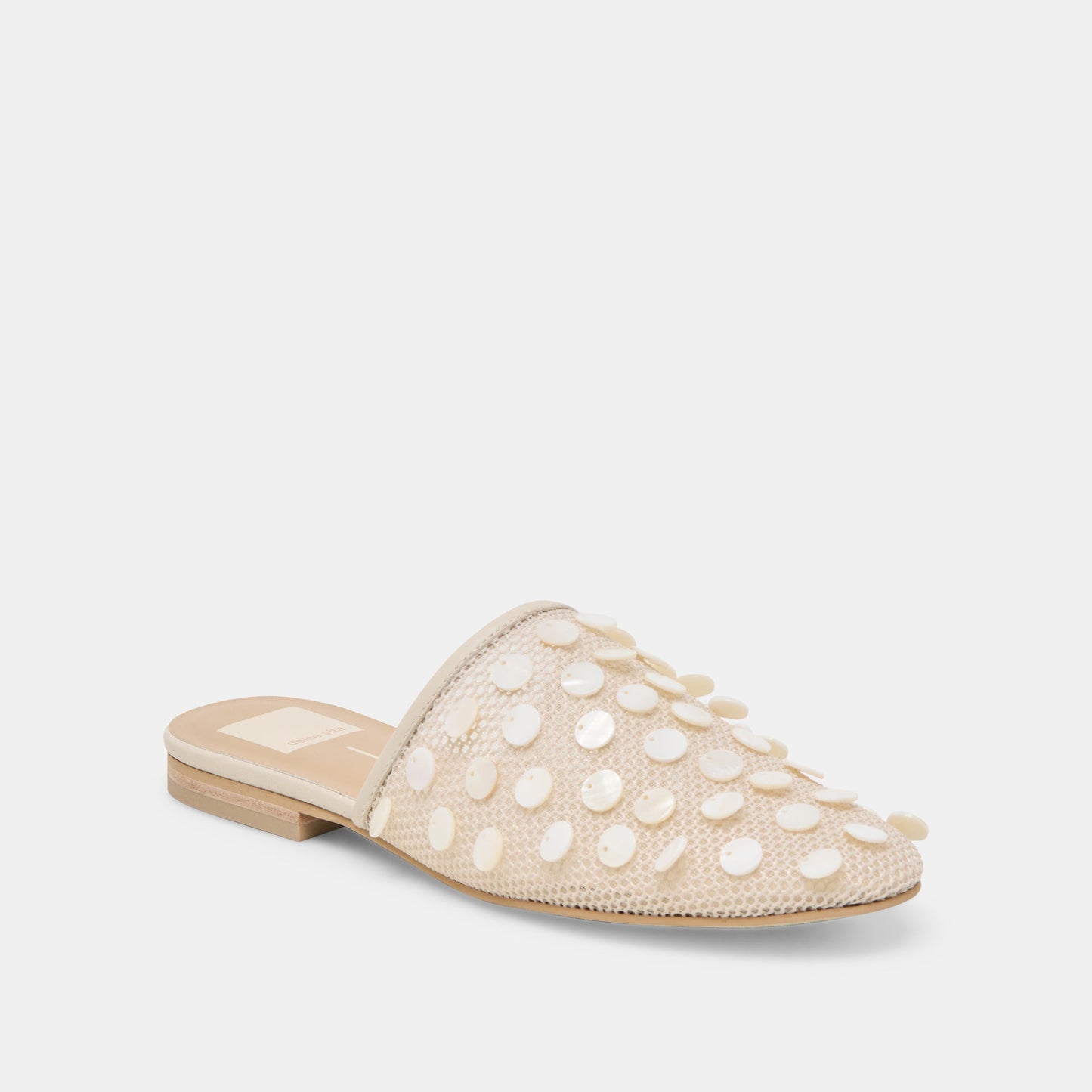 Rova Bead Ivory Disc Mesh Flats - Dolce Vita