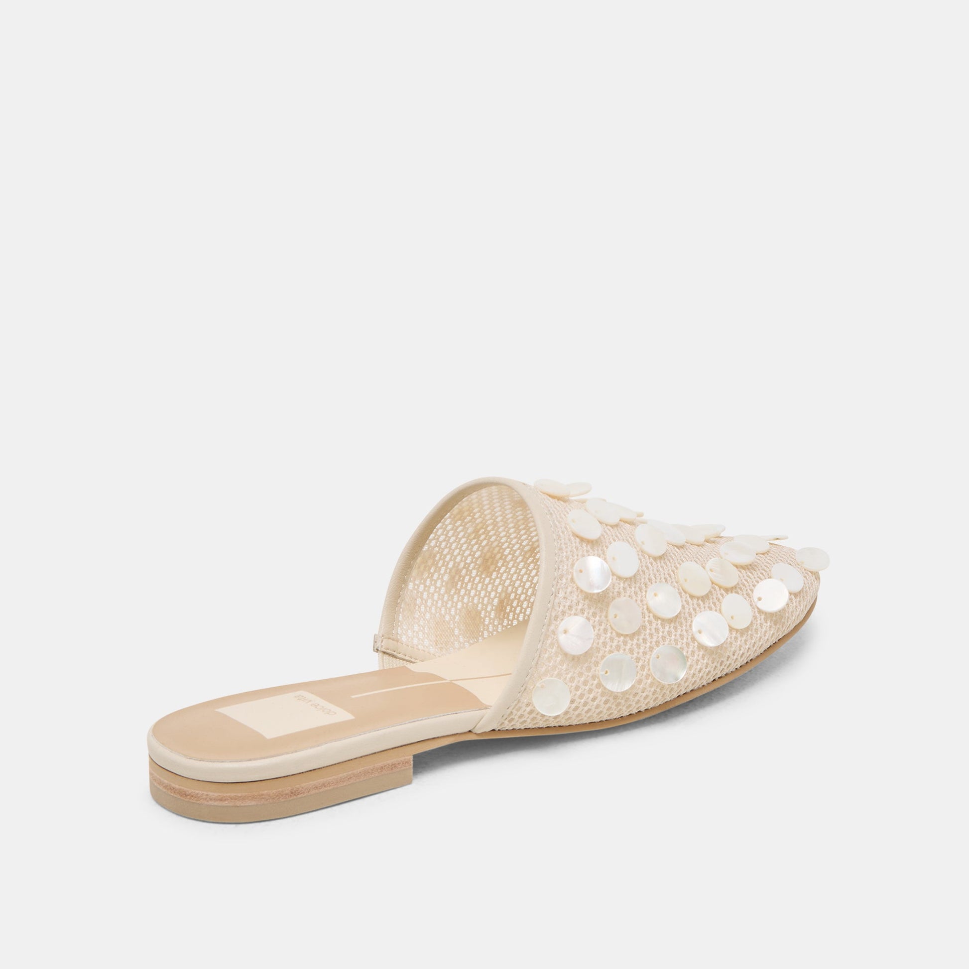 Rova Bead Ivory Disc Mesh Flats - Dolce Vita