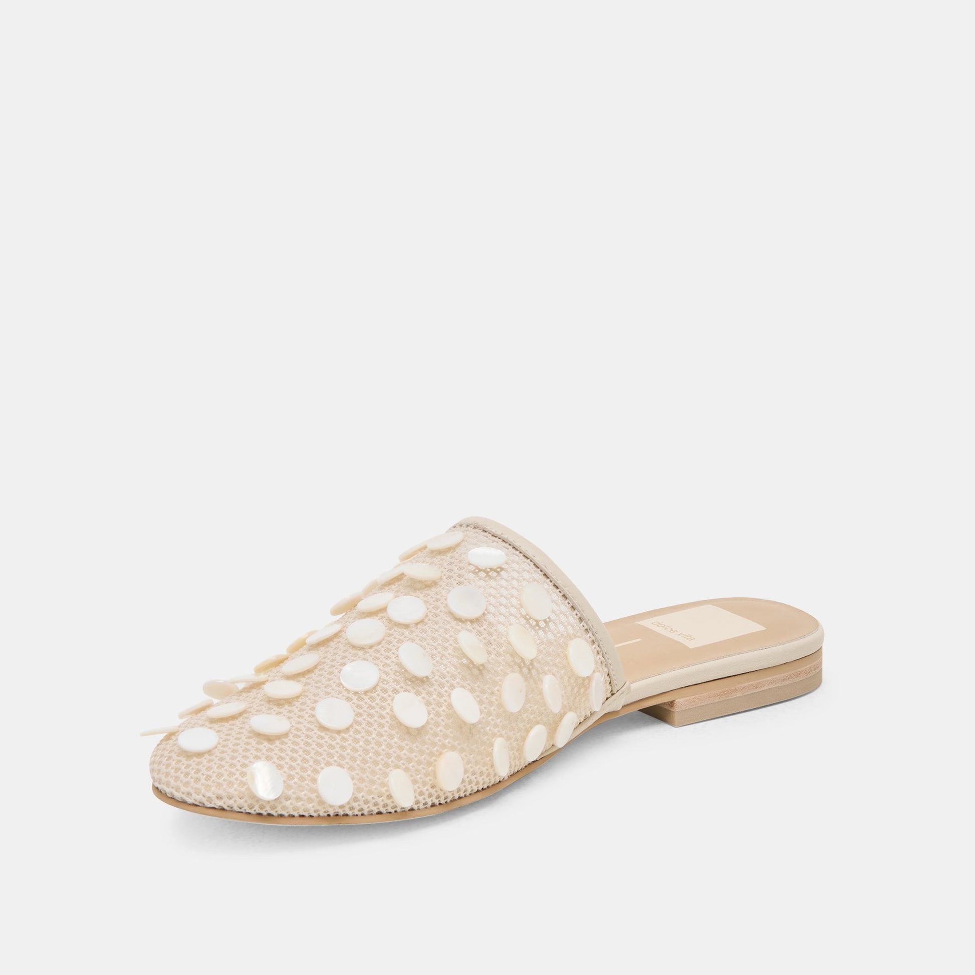 Rova Bead Ivory Disc Mesh Flats - Dolce Vita