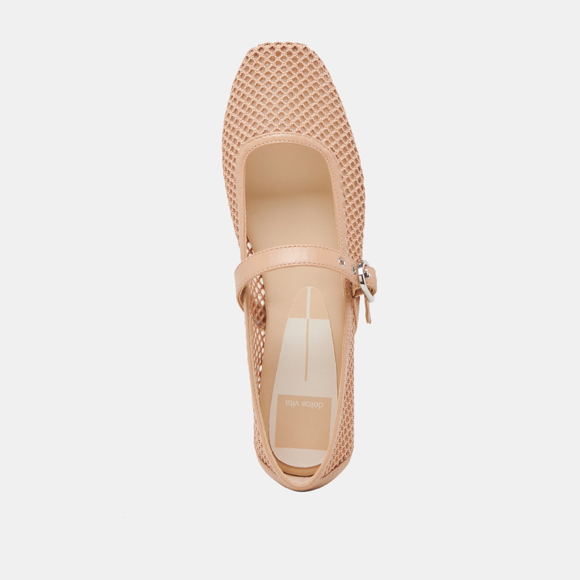 RODNI MESH BALLET FLATS LIGHT TAN WOVEN MESH - Dolce Vita