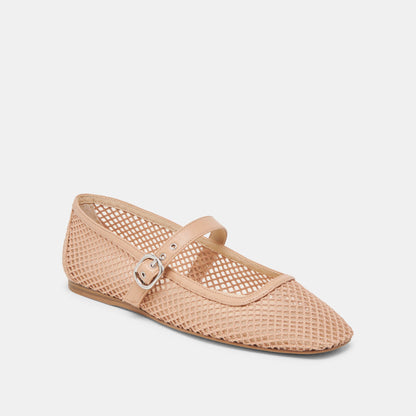 RODNI MESH BALLET FLATS LIGHT TAN WOVEN MESH - Dolce Vita