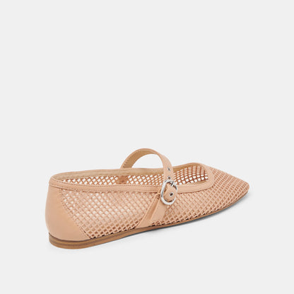 RODNI MESH BALLET FLATS LIGHT TAN WOVEN MESH - Dolce Vita