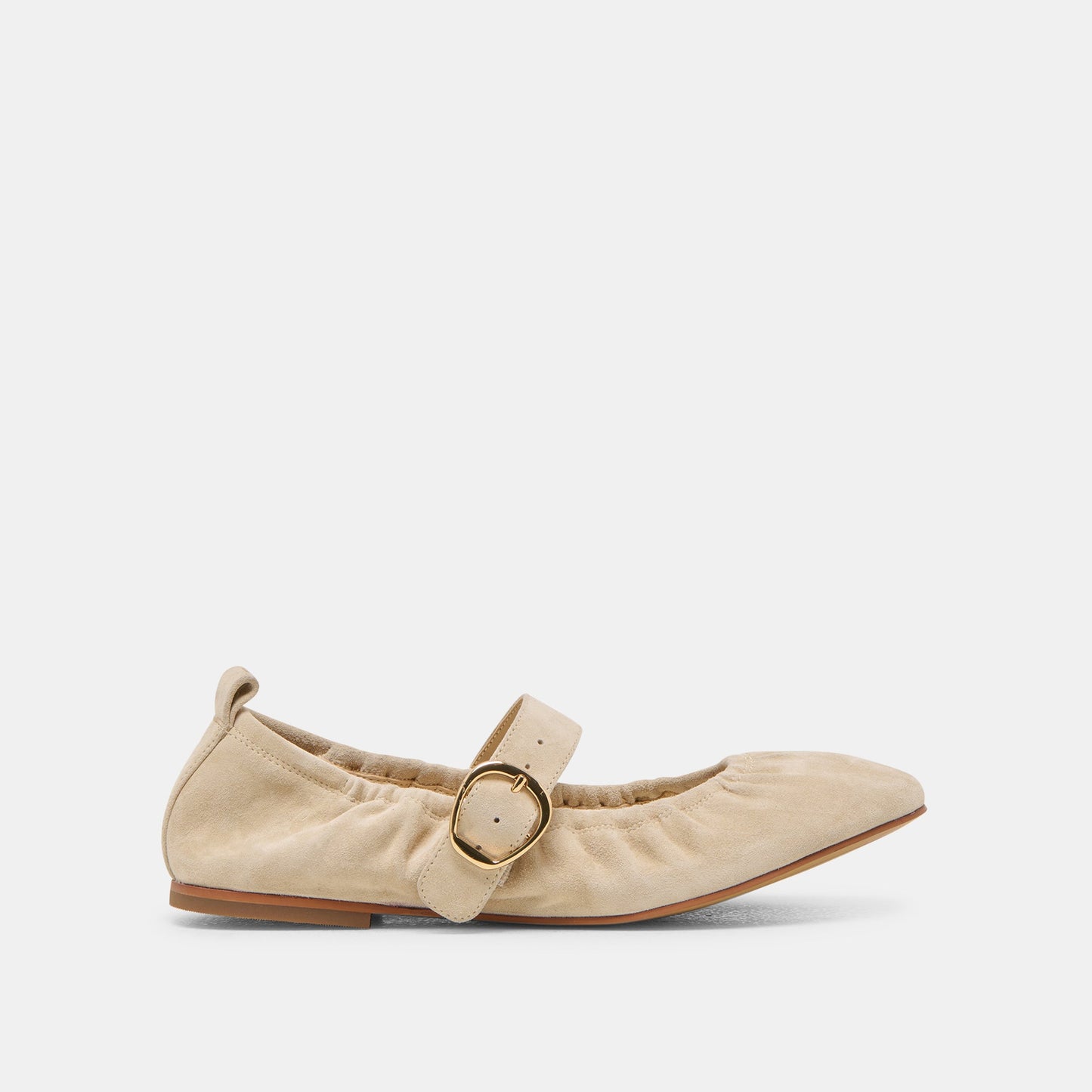Caely Sesame Suede Ballet Flats - Dolce Vita