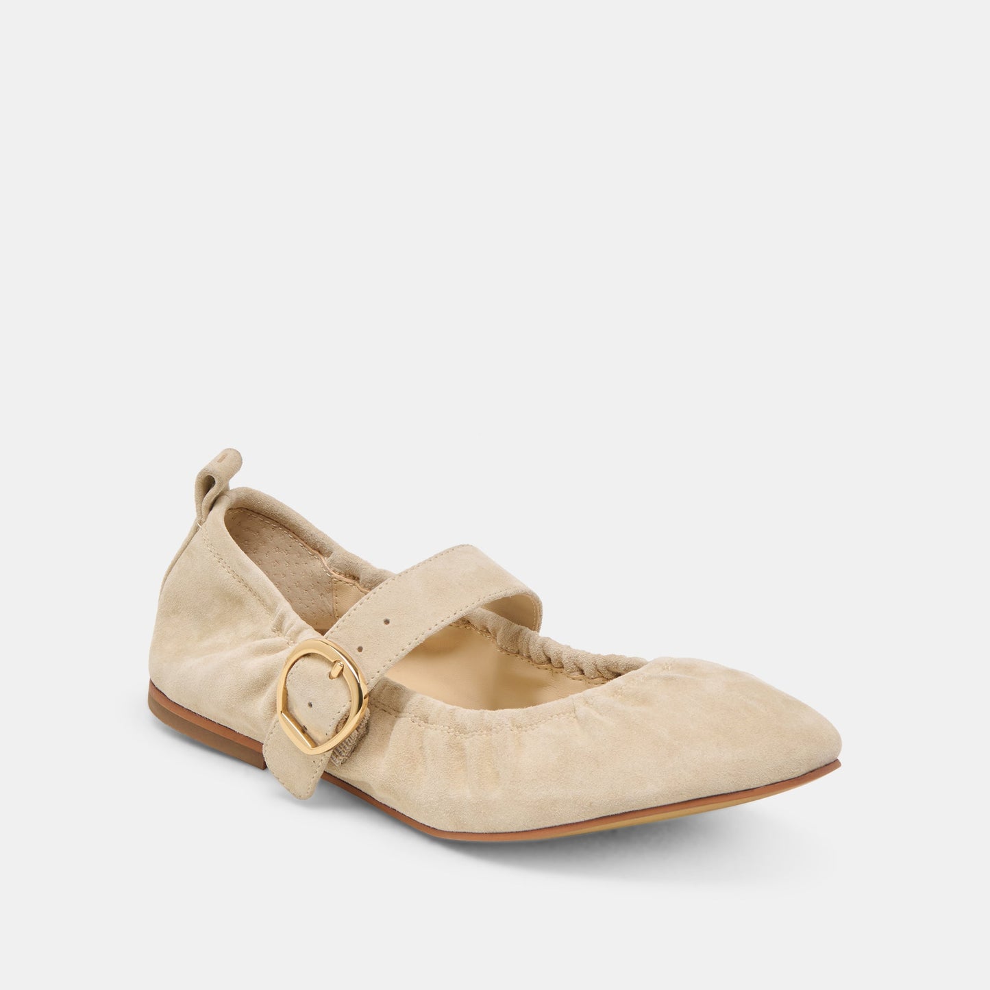 Caely Sesame Suede Ballet Flats - Dolce Vita