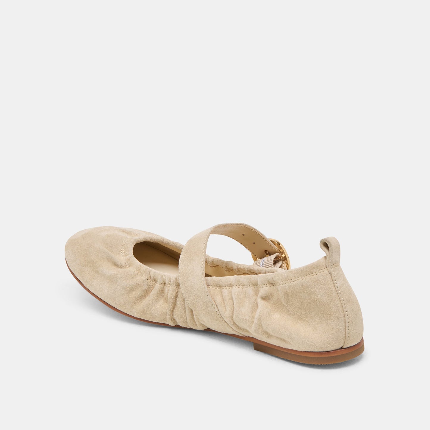 Caely Sesame Suede Ballet Flats - Dolce Vita