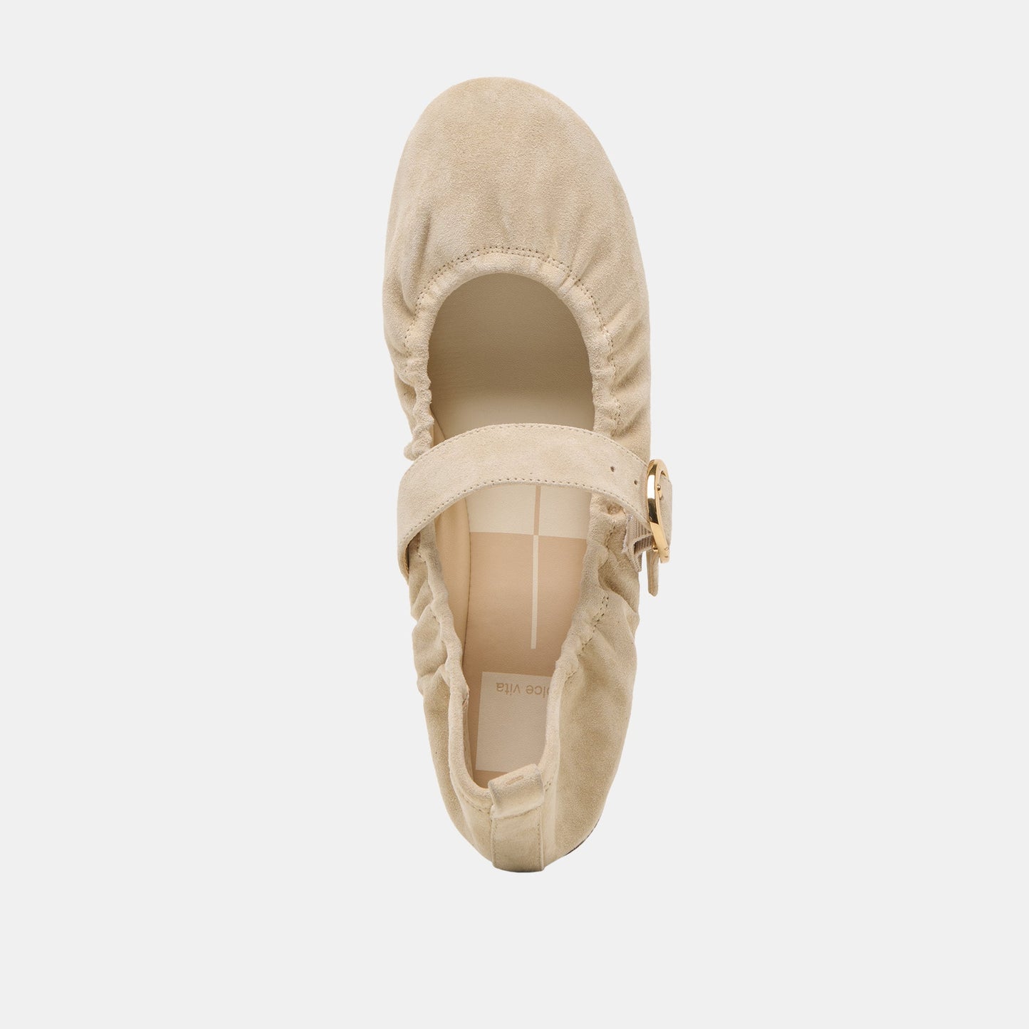 Caely Sesame Suede Ballet Flats - Dolce Vita