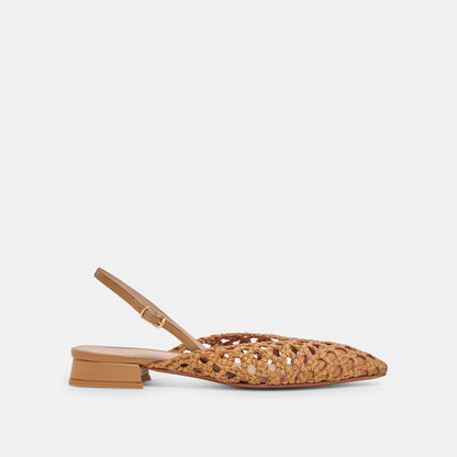 CYNDI FLATS NATURAL WOVEN - Dolce Vita