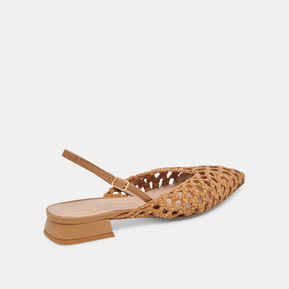 CYNDI FLATS NATURAL WOVEN - Dolce Vita