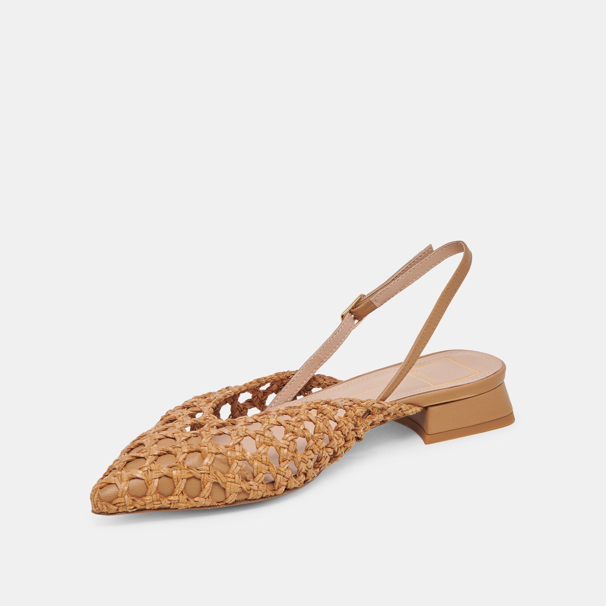 CYNDI FLATS NATURAL WOVEN - Dolce Vita