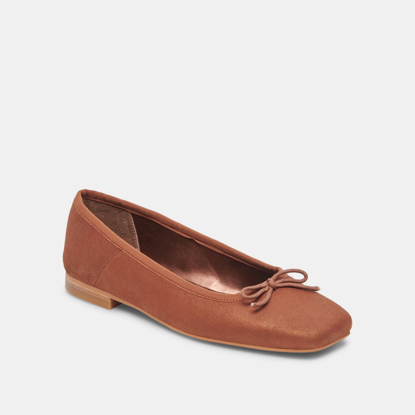 Anisa Wide Ballet Flats Copper Metallic Suede - Dolce Vita