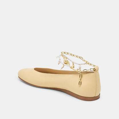 Baiden Warm Natural Leather Ballet Flats - Dolce Vita