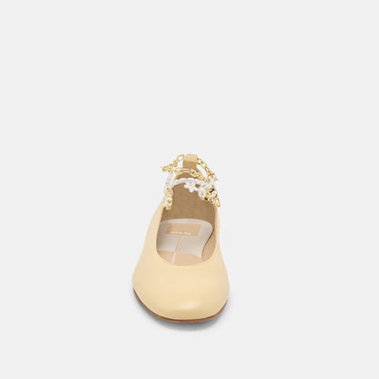 Baiden Warm Natural Leather Ballet Flats - Dolce Vita
