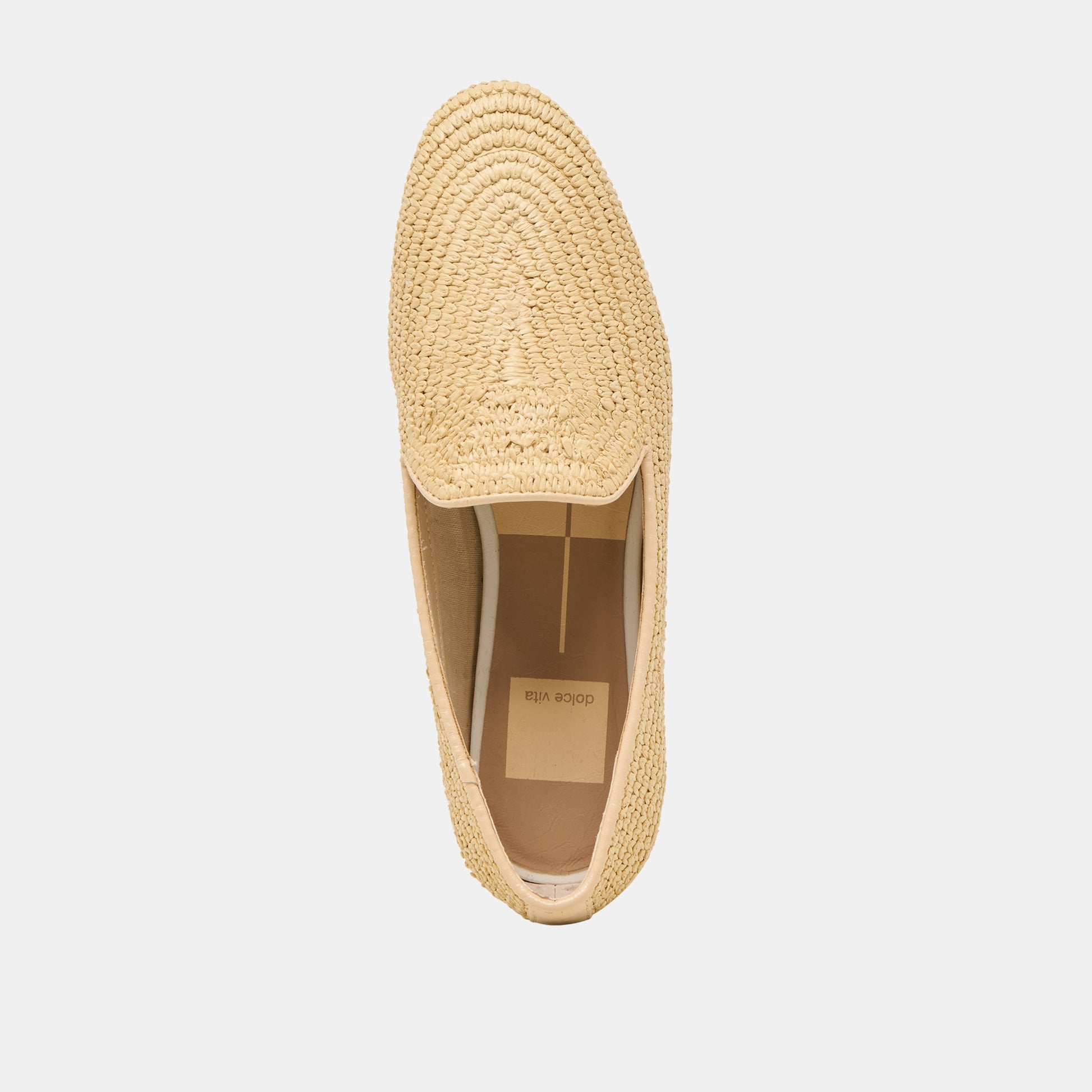 Baylen Natural Woven Raffia Flats - Dolce Vita