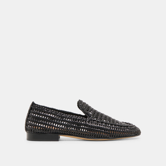 Armond Black Woven Leather Flats - Dolce Vita