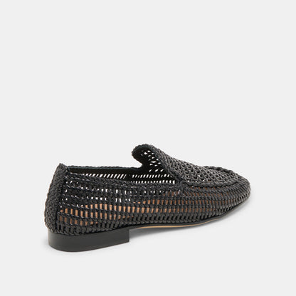 Armond Black Woven Leather Flats - Dolce Vita