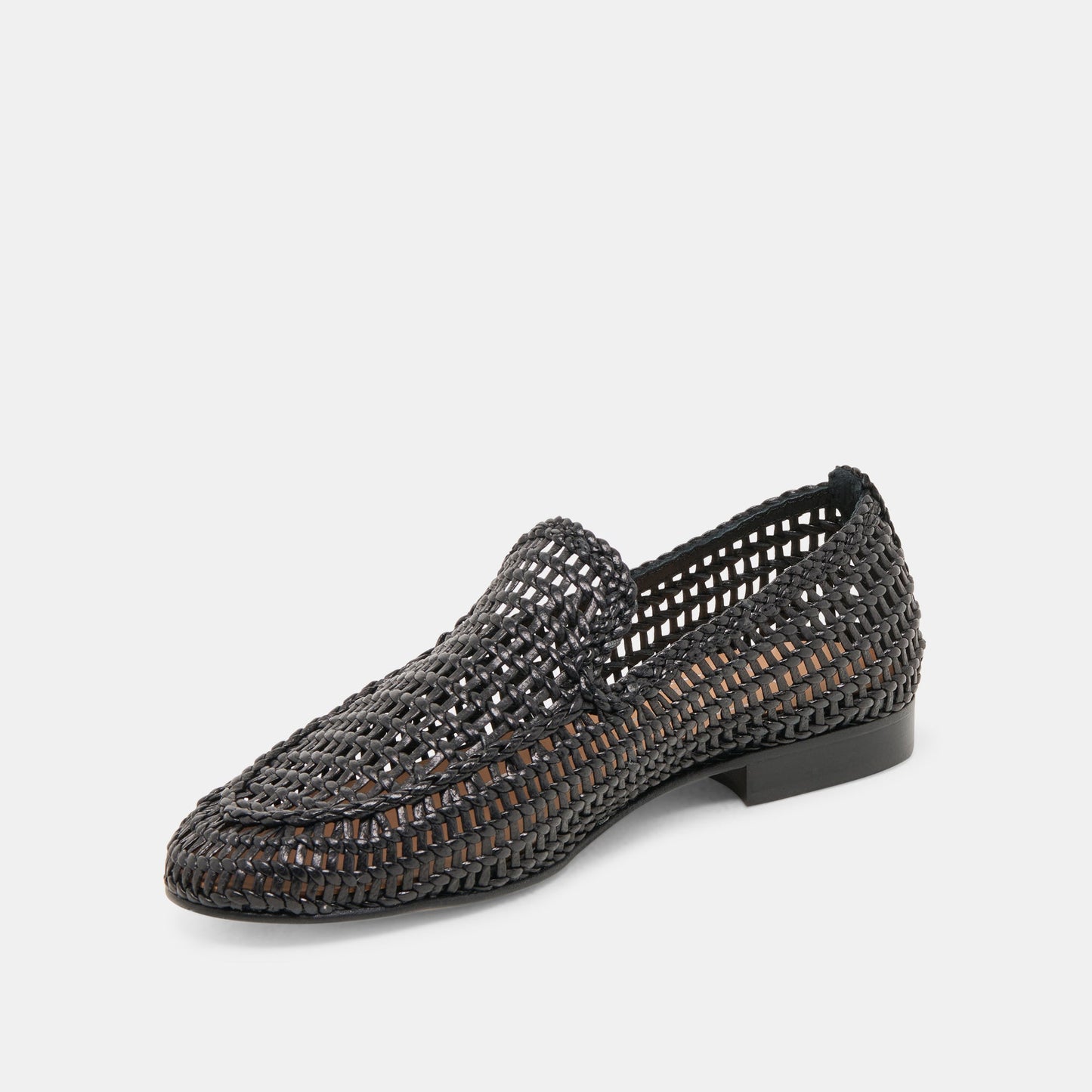 Armond Black Woven Leather Flats - Dolce Vita