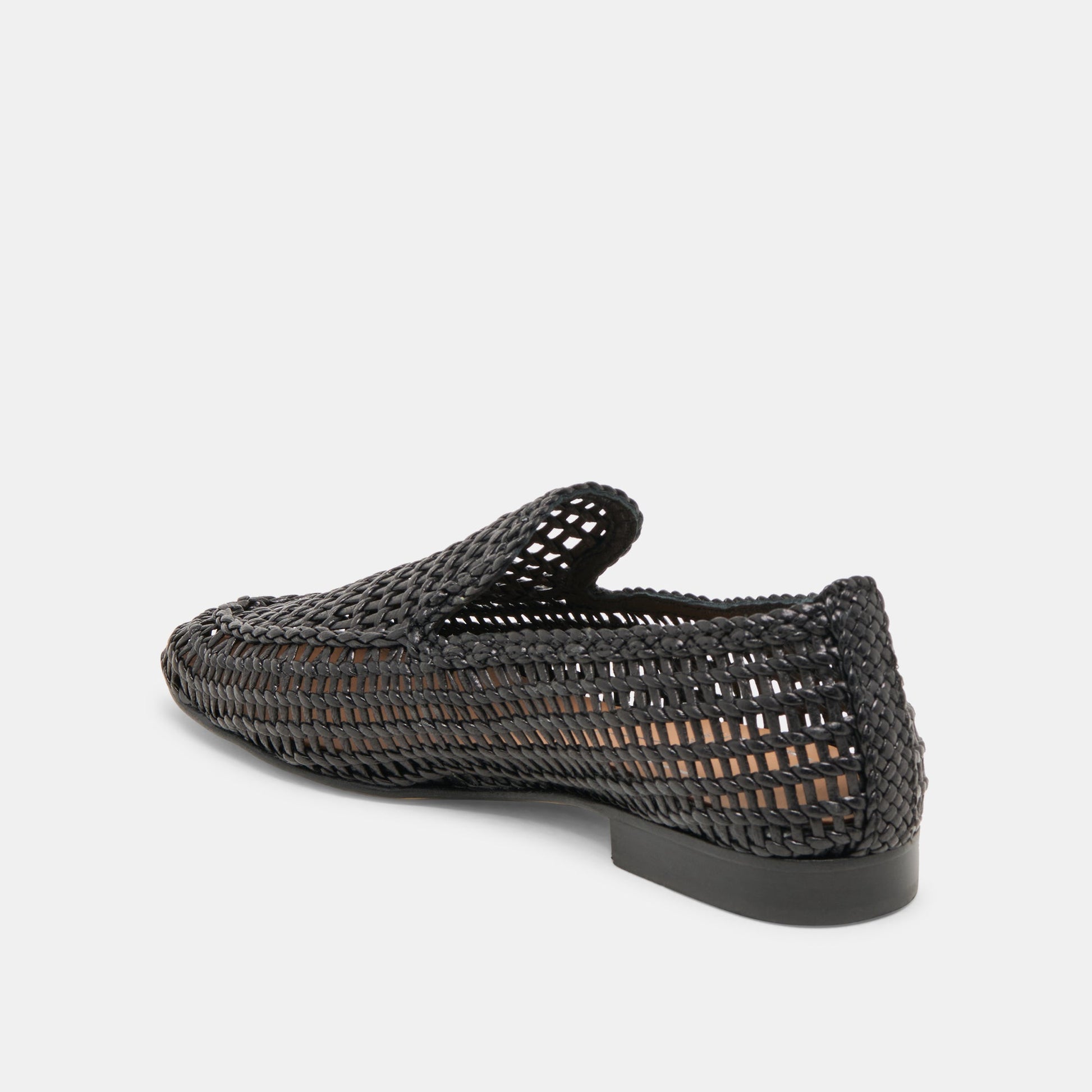 Armond Black Woven Leather Flats - Dolce Vita