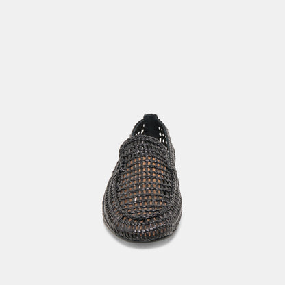 Armond Black Woven Leather Flats - Dolce Vita