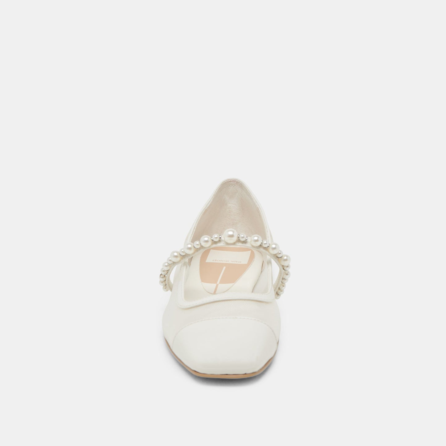 ROLLIN PEARL BALLET FLATS WHITE MESH - Dolce Vita