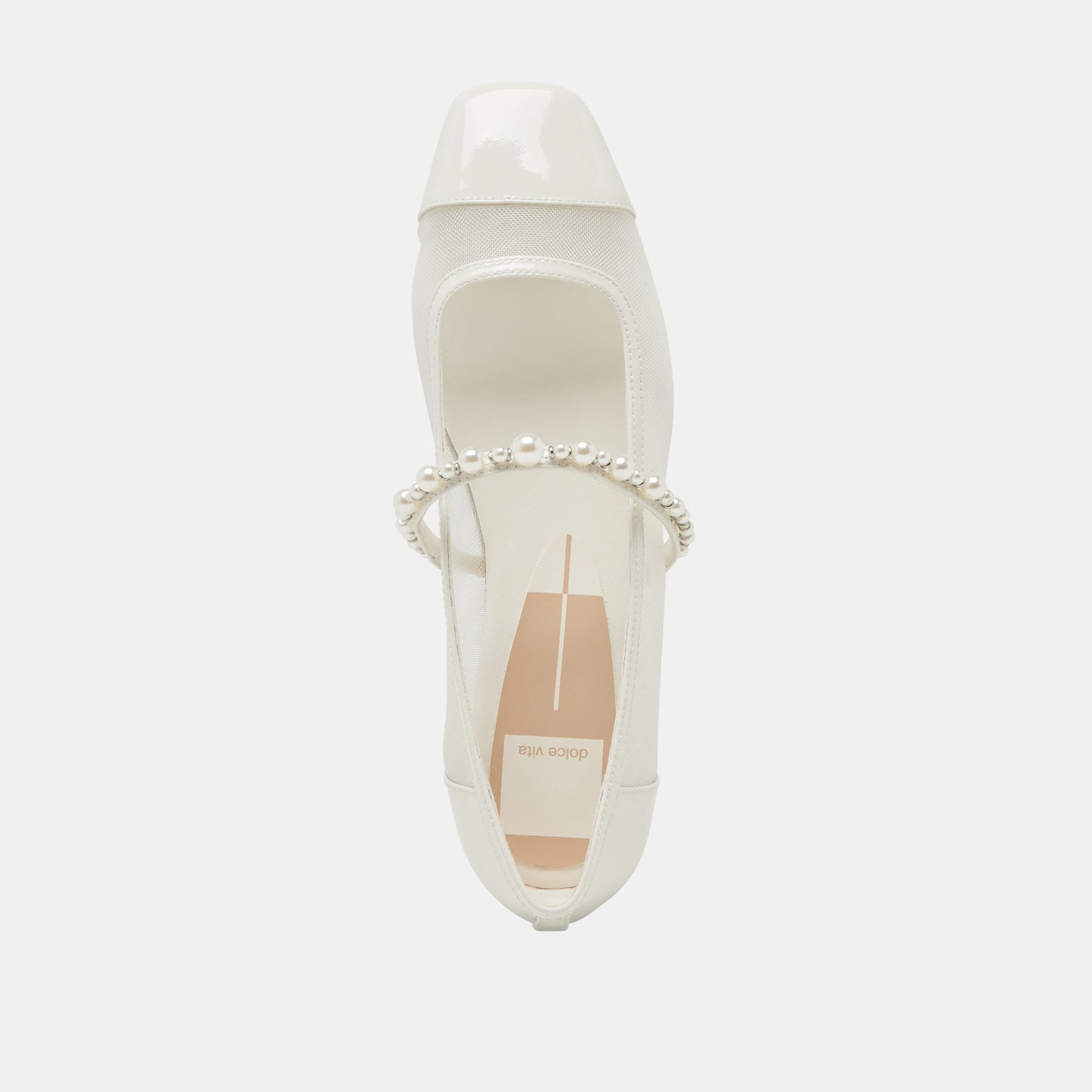 ROLLIN PEARL BALLET FLATS WHITE MESH - Dolce Vita
