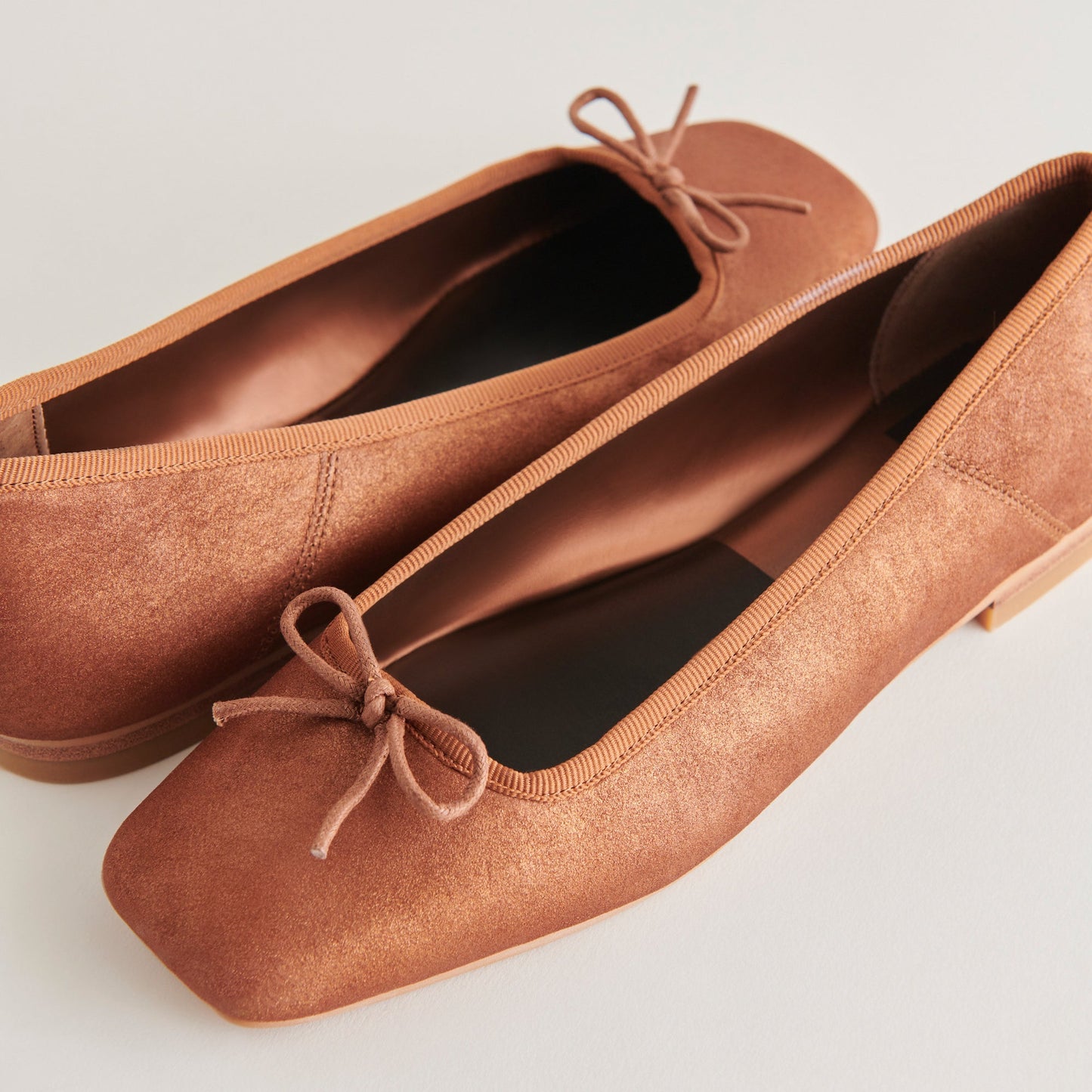 ANISA Ballet Flats Copper Metallic Suede - Dolce Vita