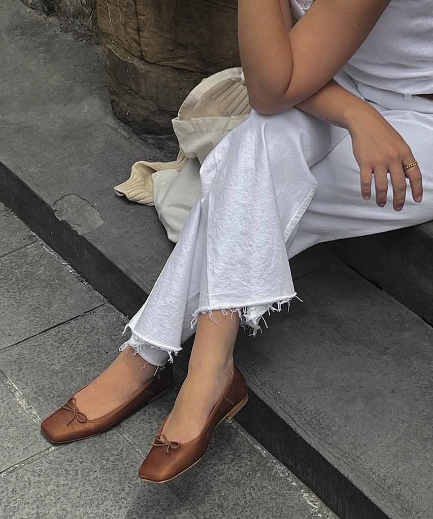 ANISA Ballet Flats Copper Metallic Suede - Dolce Vita
