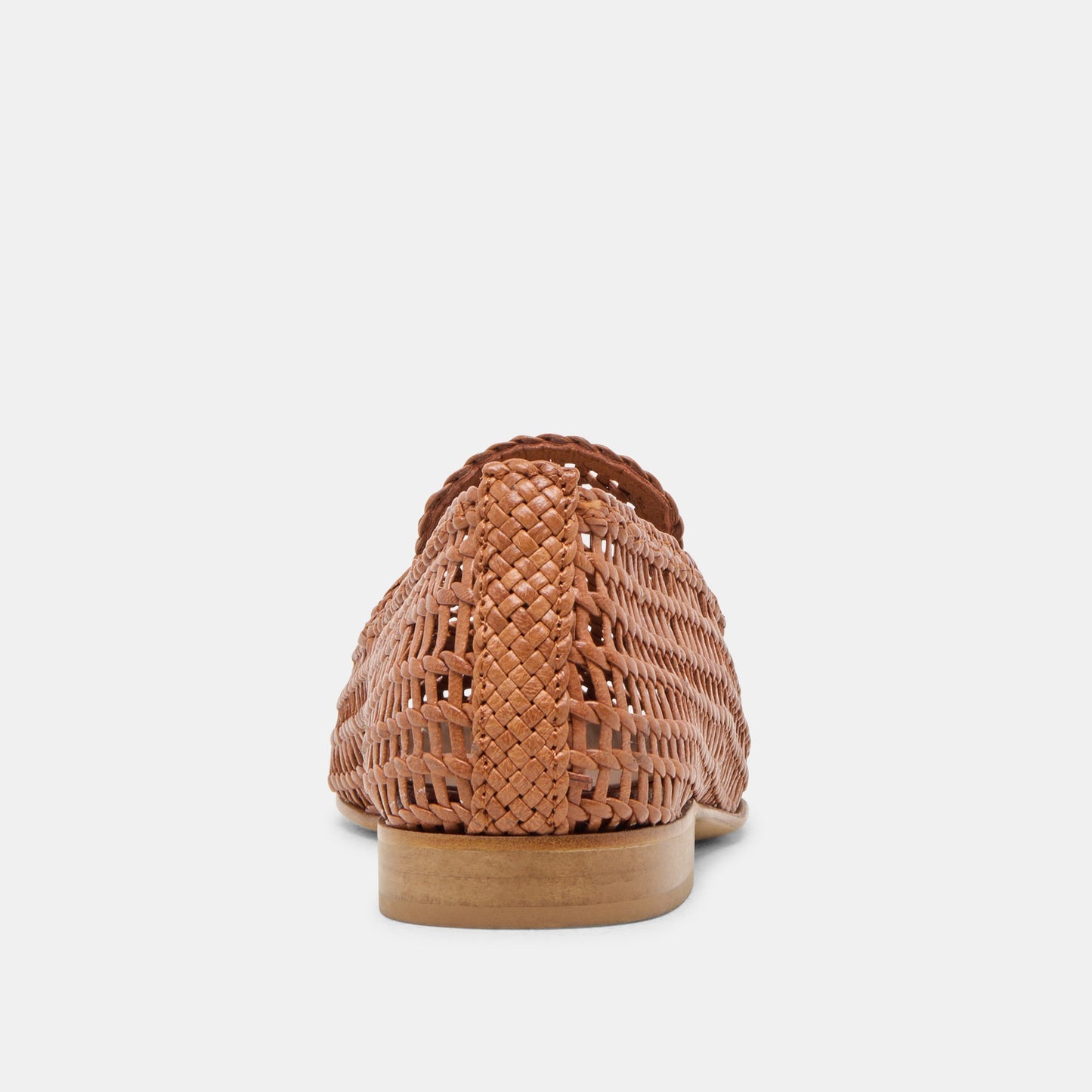 Armond Cognac Woven Leather Flats - Dolce Vita
