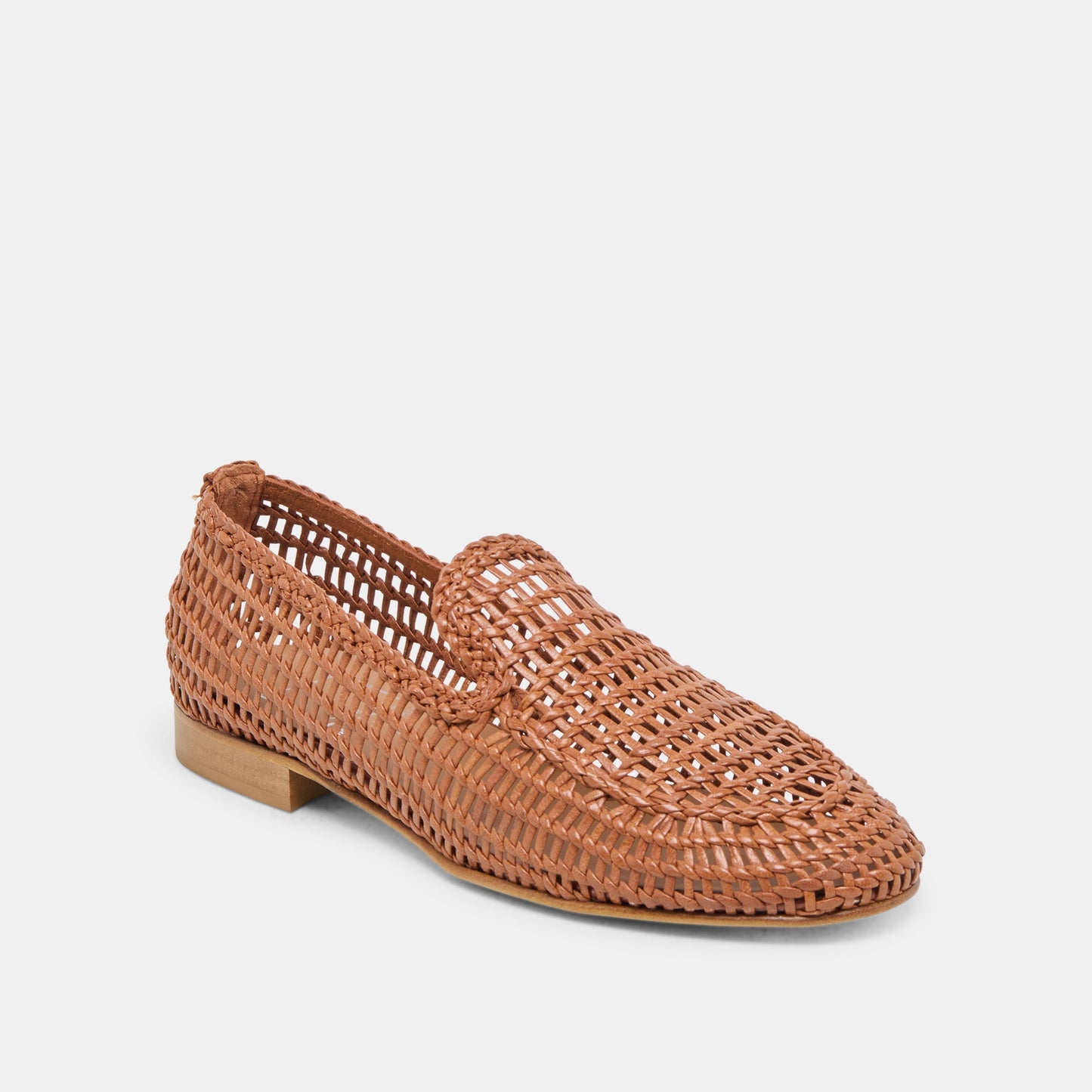 Armond Cognac Woven Leather Flats - Dolce Vita