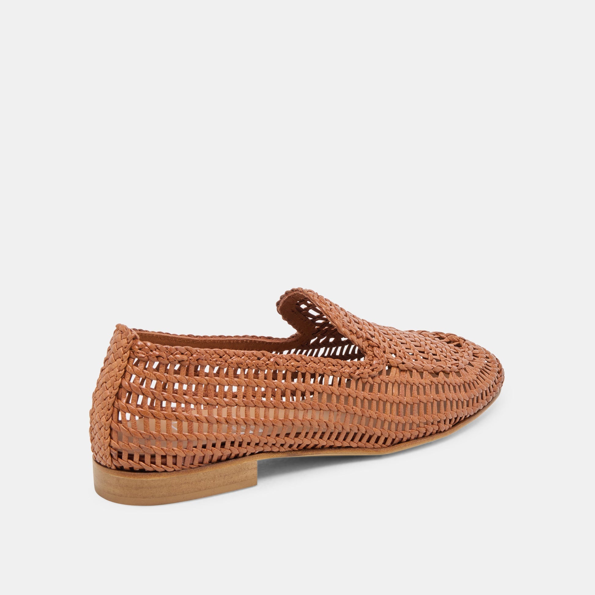 Armond Cognac Woven Leather Flats - Dolce Vita