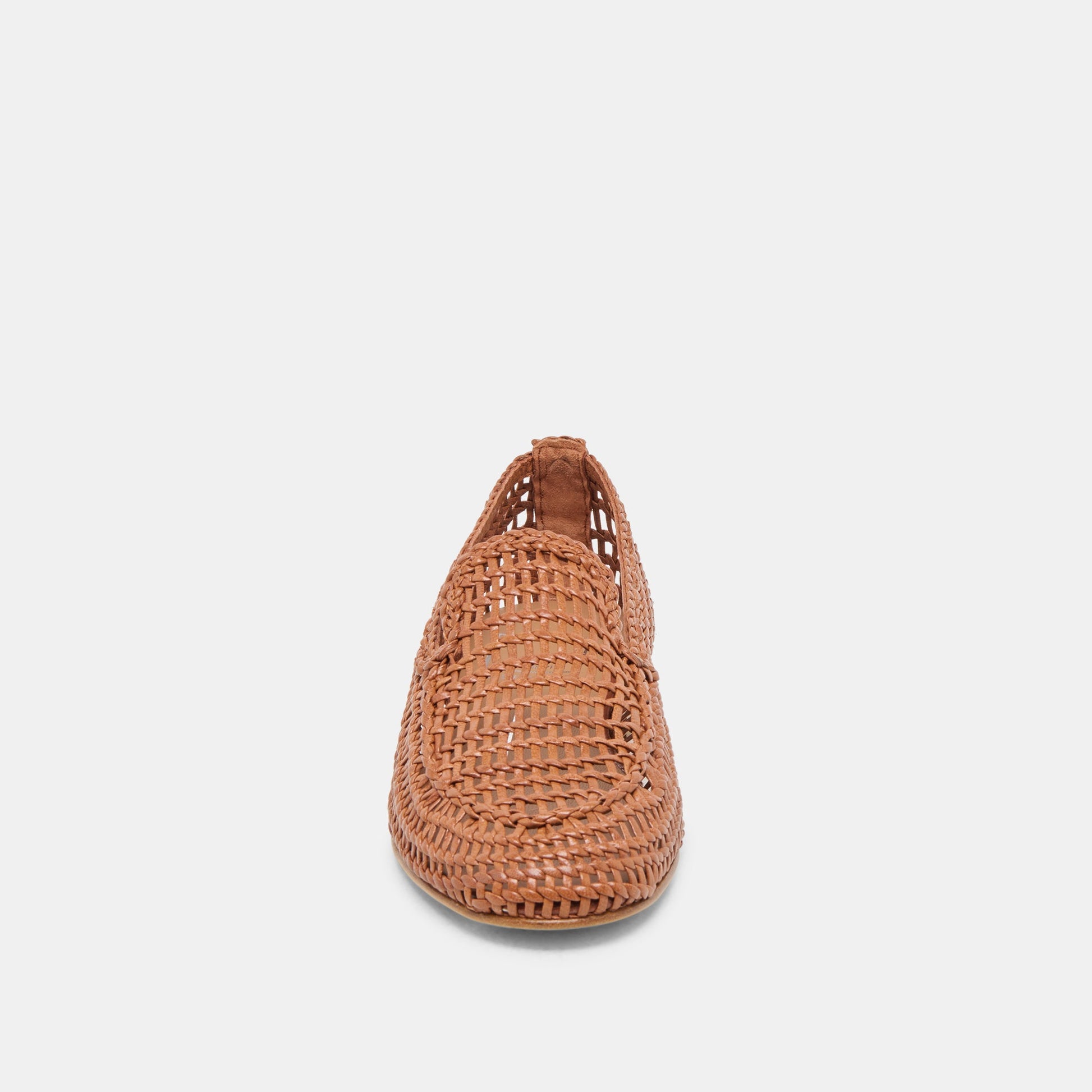 Armond Cognac Woven Leather Flats - Dolce Vita