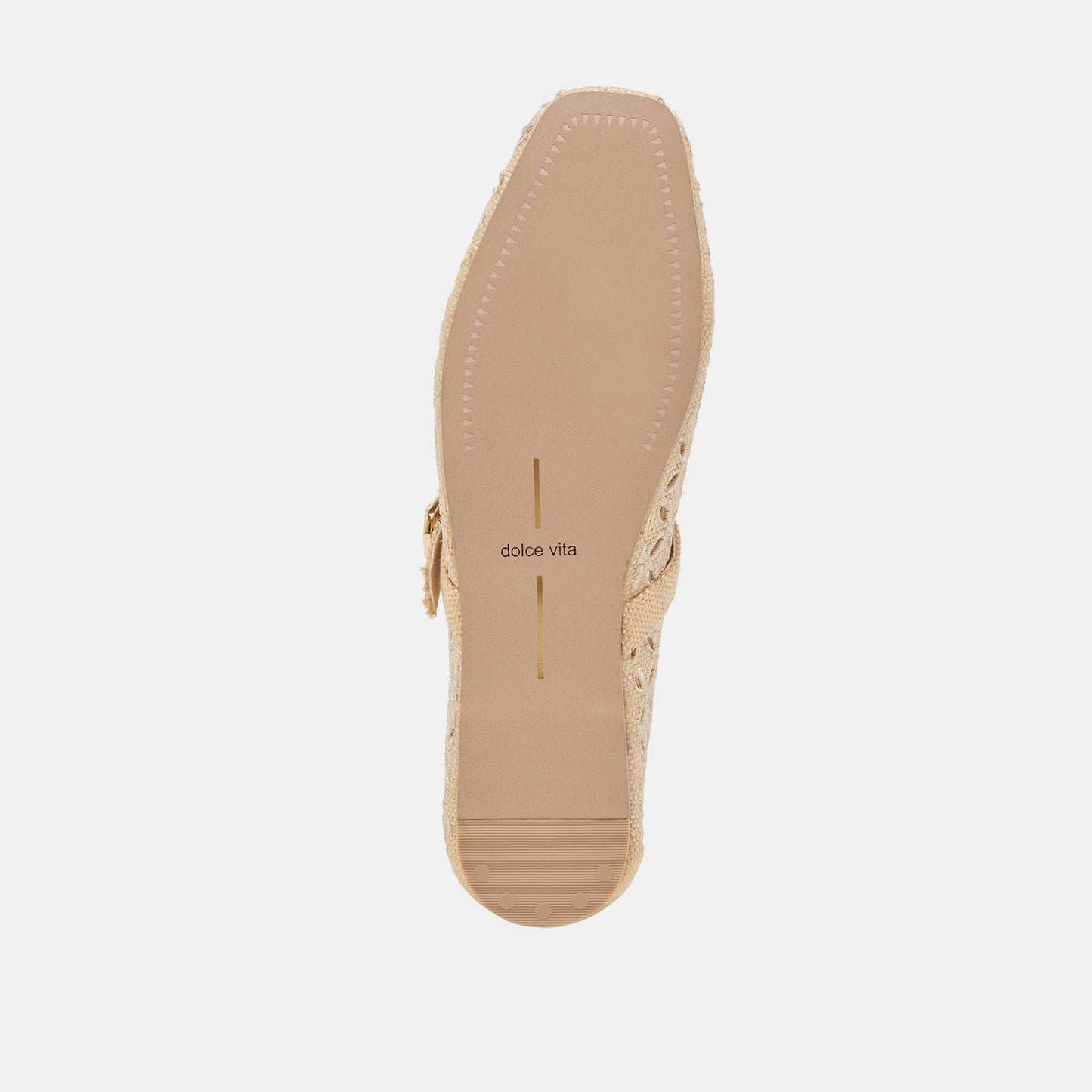 RODNI EYELET PERF BALLET FLATS LT NATURAL WOVEN RAFFIA - Dolce Vita