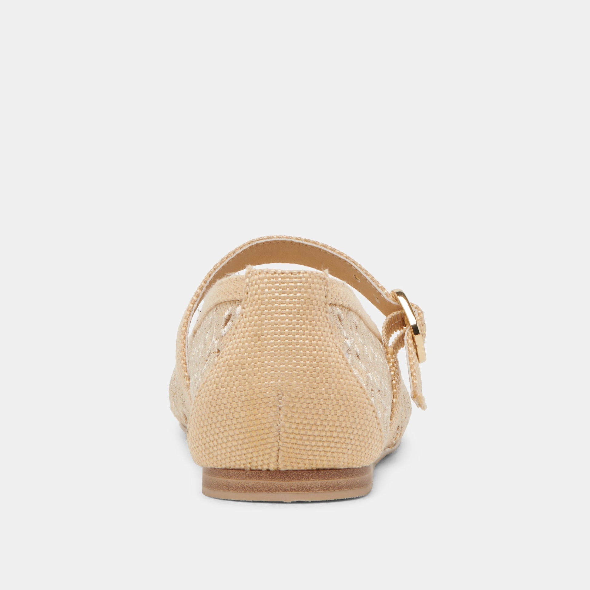RODNI EYELET PERF BALLET FLATS LT NATURAL WOVEN RAFFIA - Dolce Vita