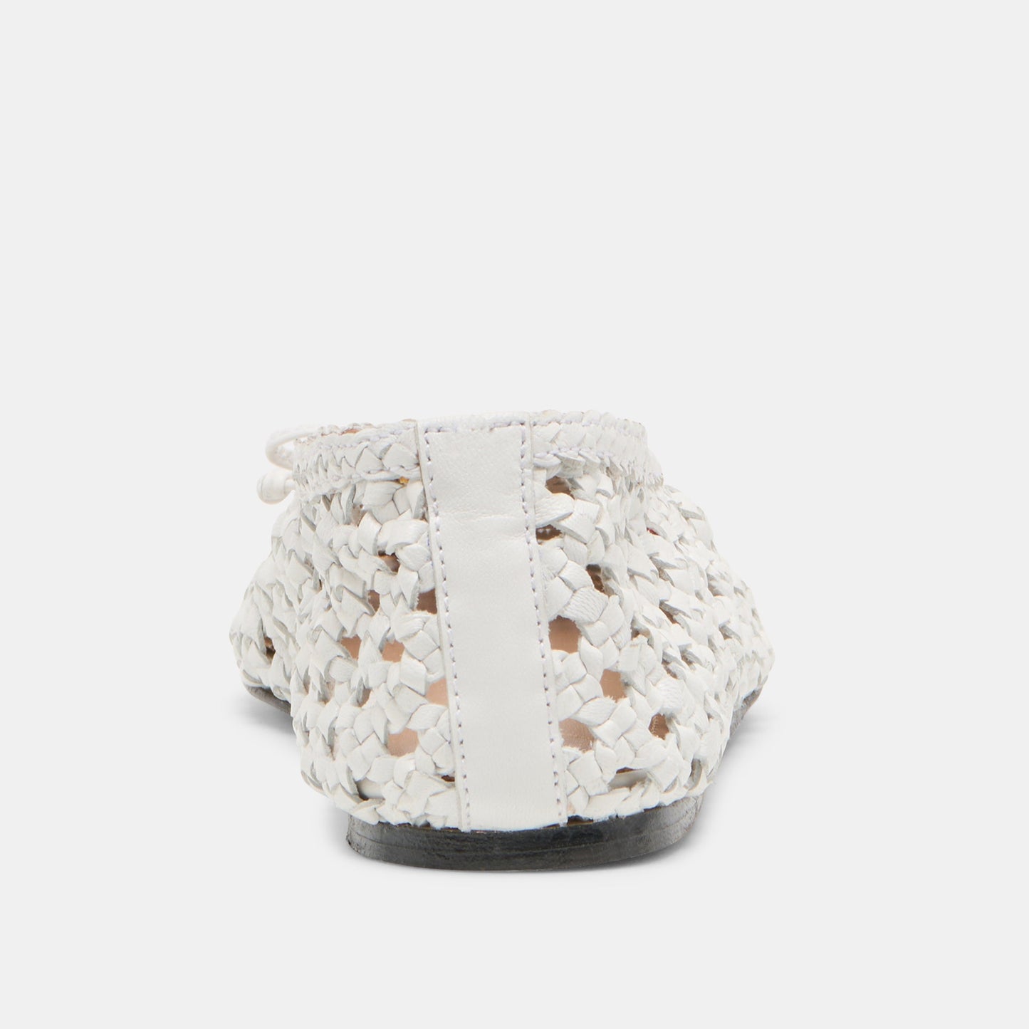 Edda Bone Woven Leather Ballet Flats - Dolce Vita