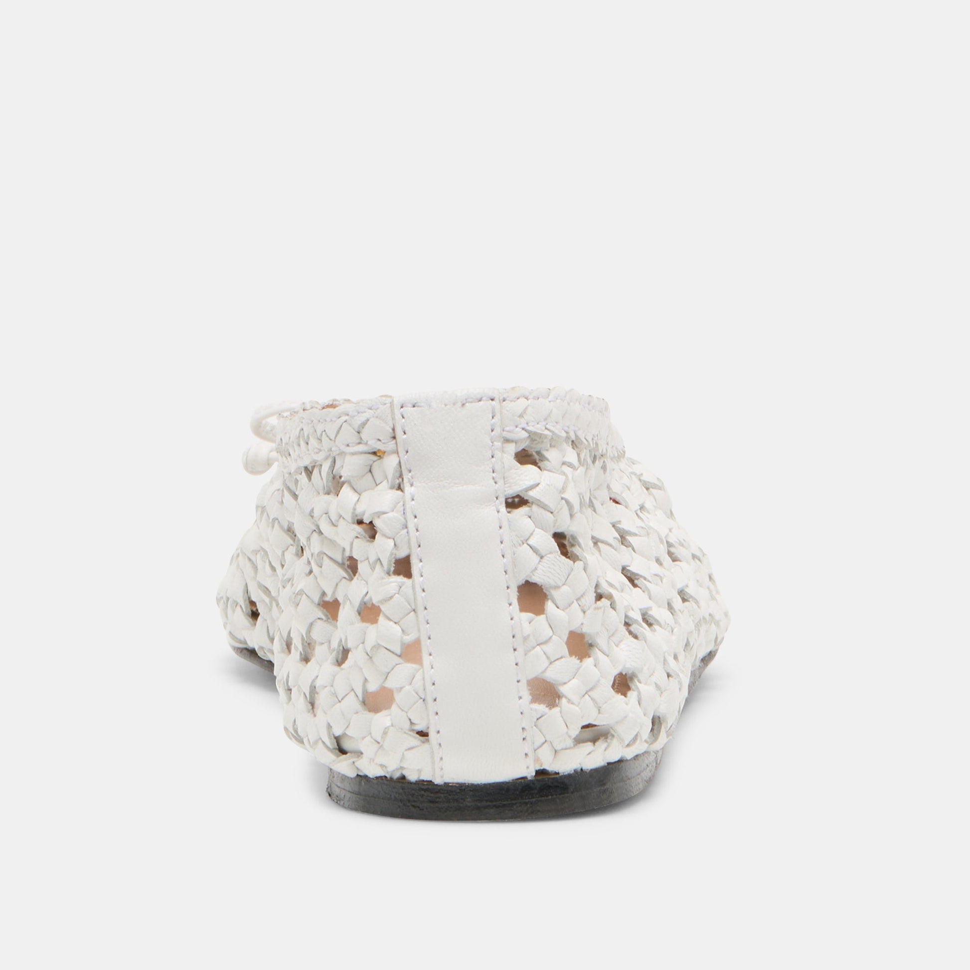 Edda Bone Woven Leather Ballet Flats - Dolce Vita
