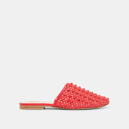 Rova Bead Chili Beaded Mesh Flats - Dolce Vita