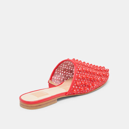 Rova Bead Chili Beaded Mesh Flats - Dolce Vita