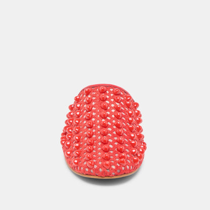 Rova Bead Chili Beaded Mesh Flats - Dolce Vita