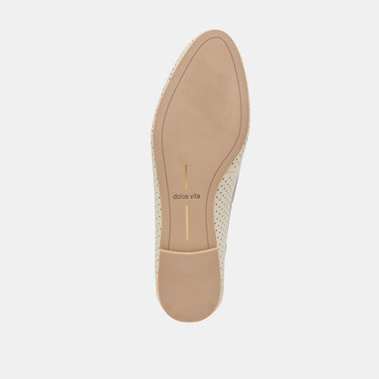 LAKIN LOAFERS IVORY PERFORATED LEATHER - Dolce Vita