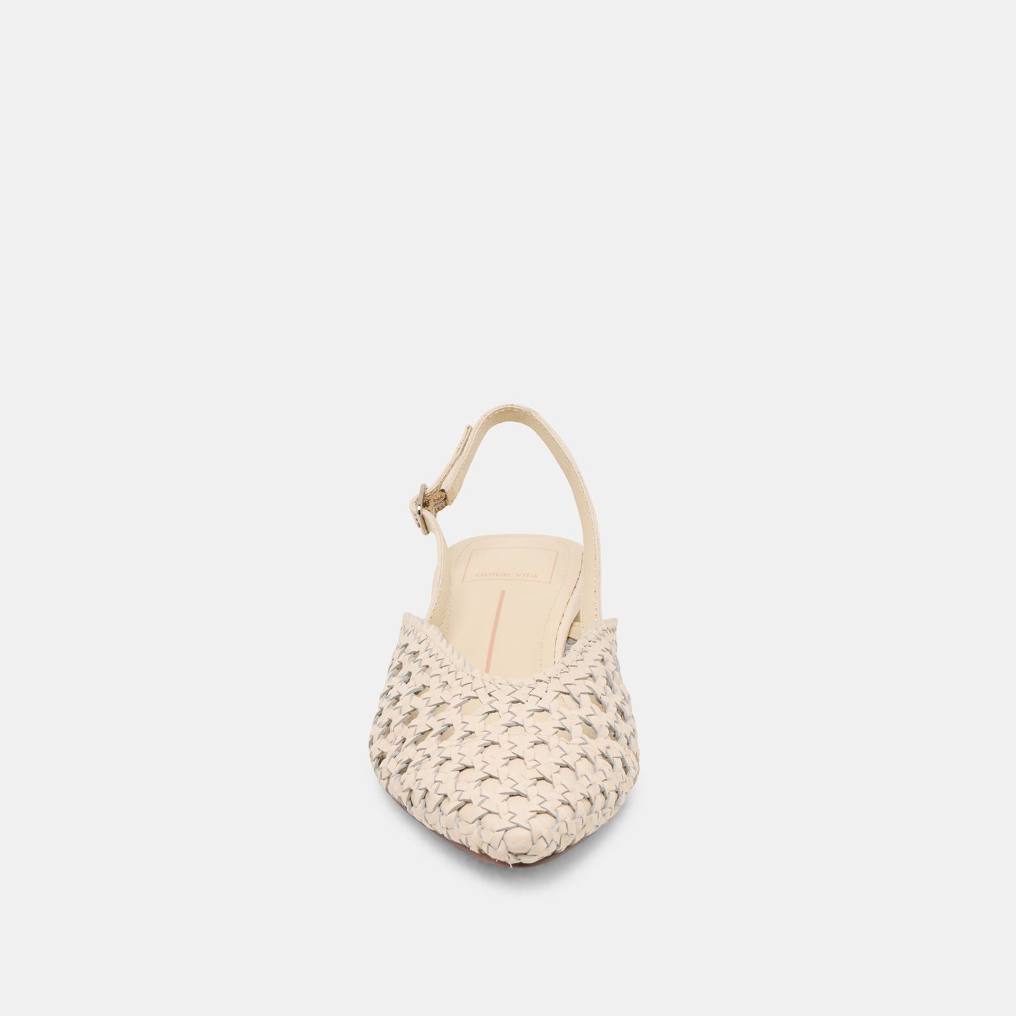 Birdie Off White Woven Leather Flats - Dolce Vita