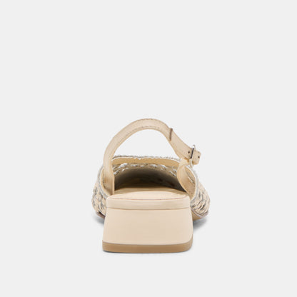 Birdie Off White Woven Leather Flats - Dolce Vita