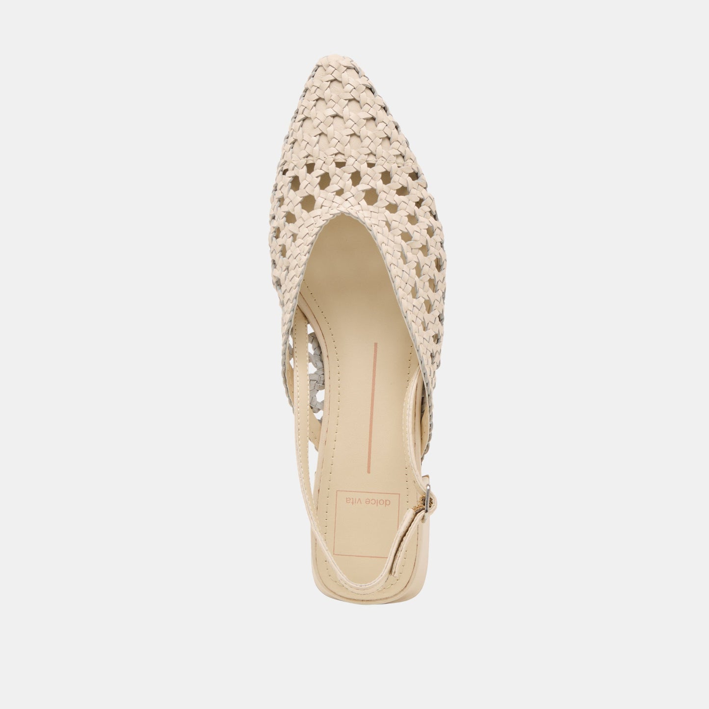 Birdie Off White Woven Leather Flats - Dolce Vita