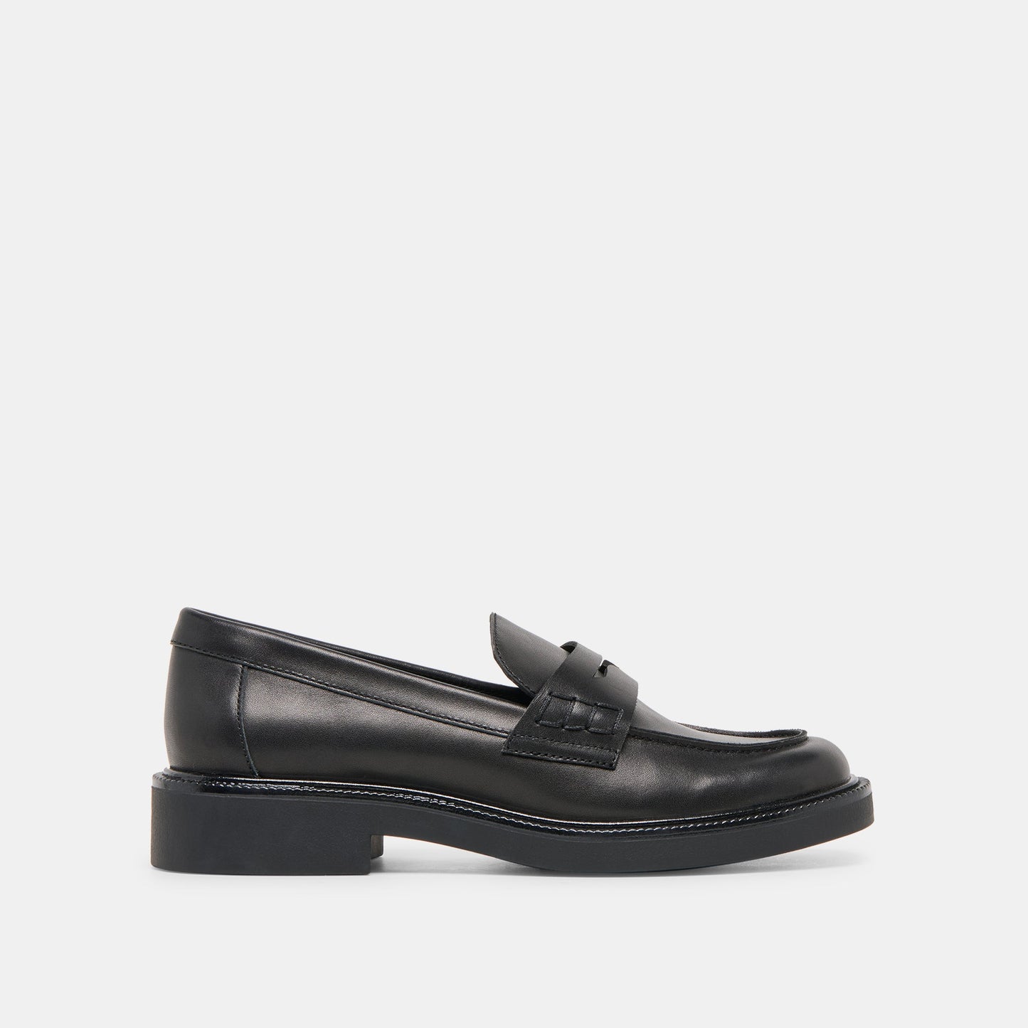 Tiggy Black Leather Loafers - Dolce Vita