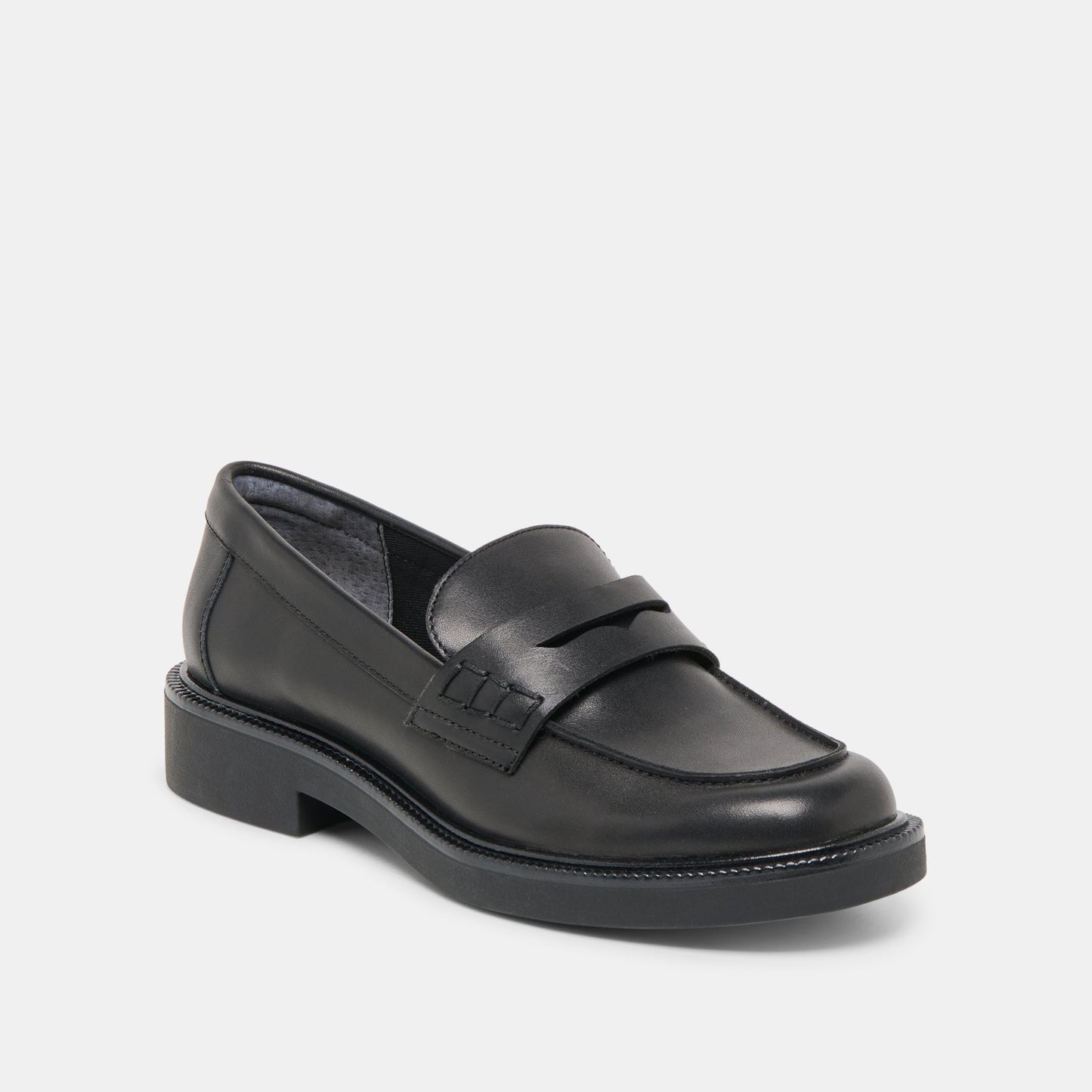 Tiggy Black Leather Loafers - Dolce Vita