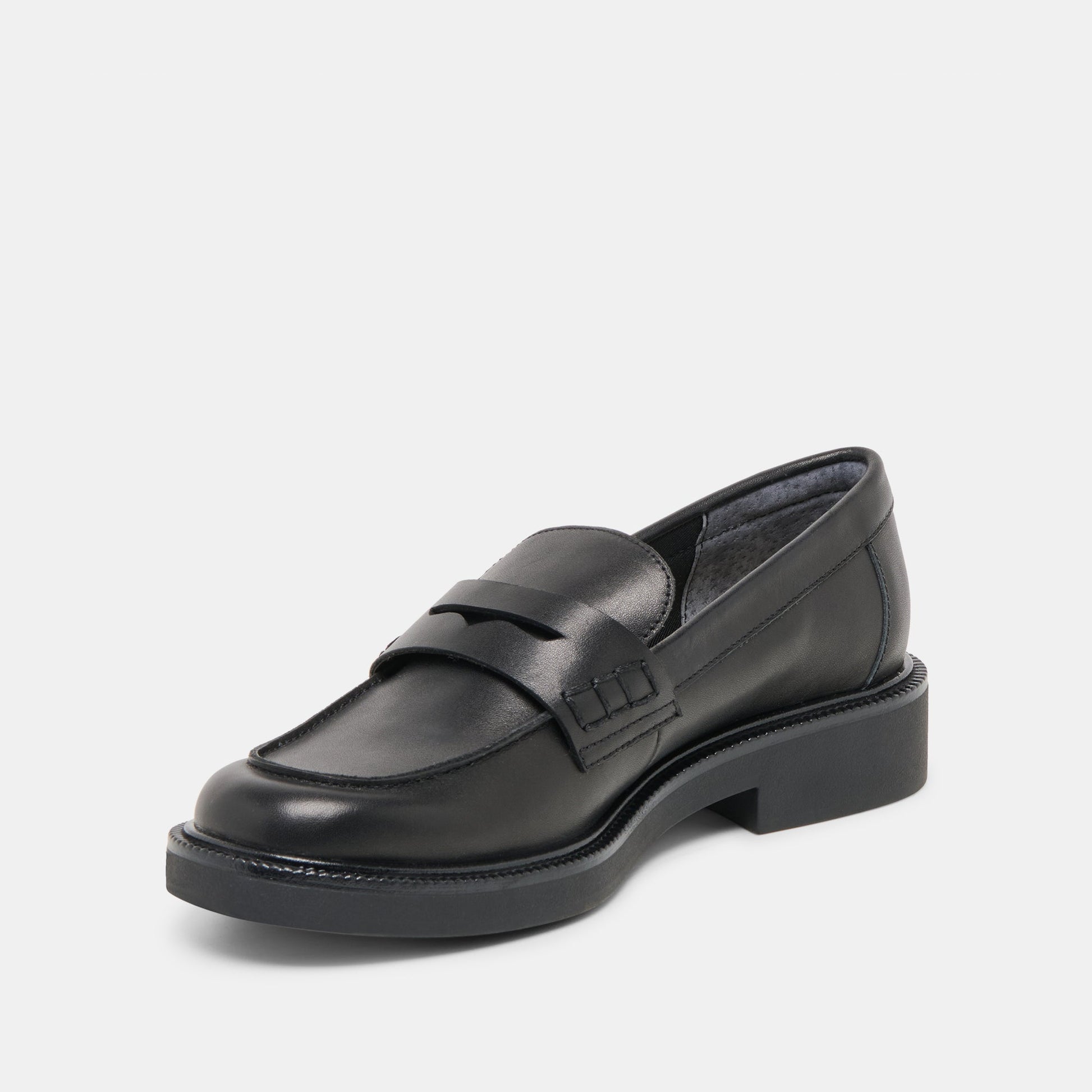 Tiggy Black Leather Loafers - Dolce Vita