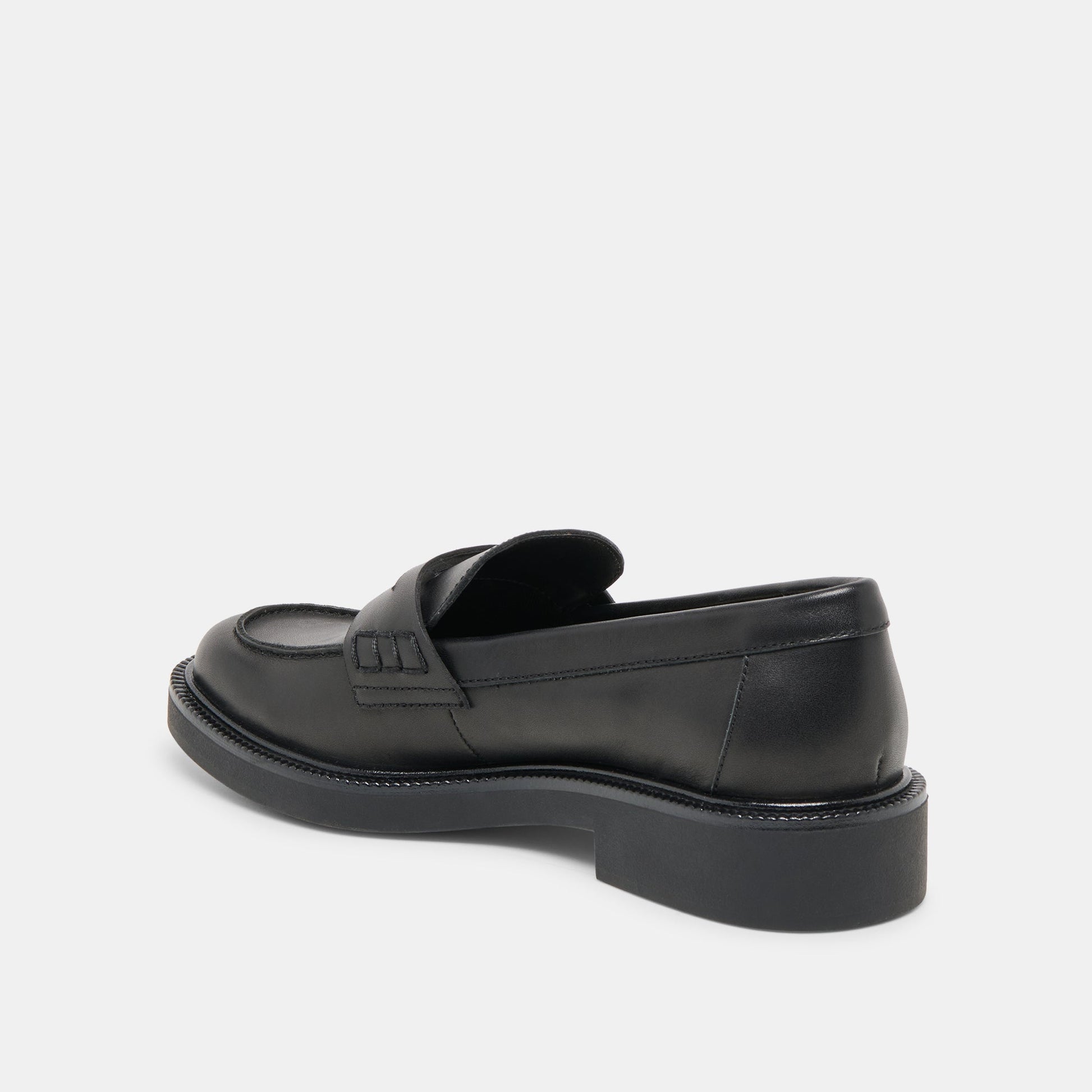 Tiggy Black Leather Loafers - Dolce Vita
