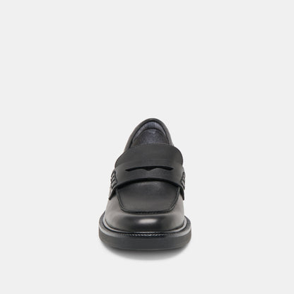 Tiggy Black Leather Loafers - Dolce Vita