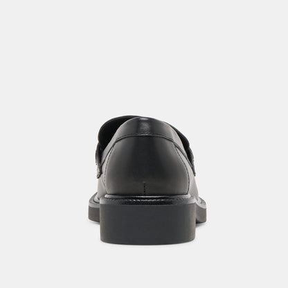 Tiggy Black Leather Loafers - Dolce Vita