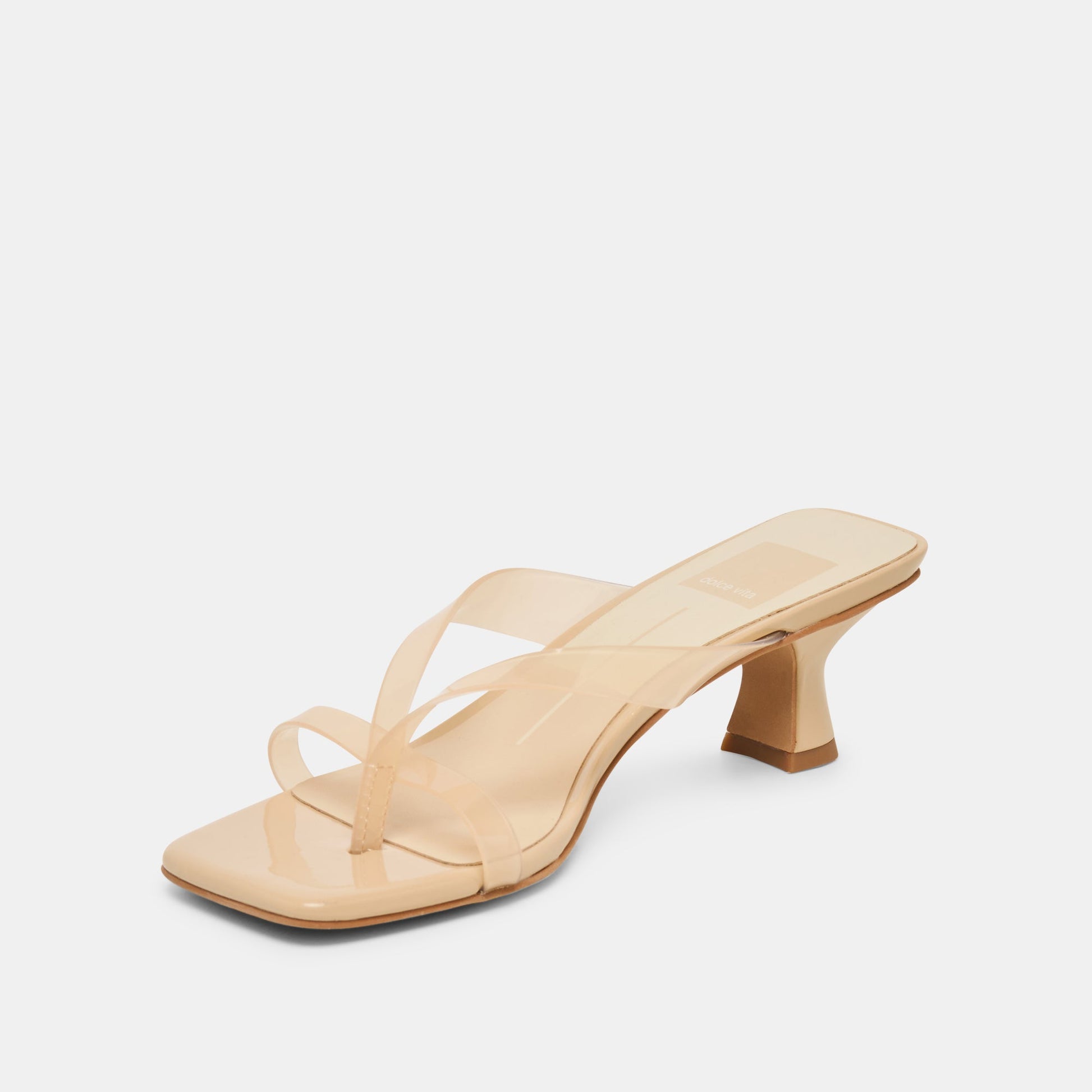 Brevel Vinyl Praline Jelly Heels - Dolce Vita