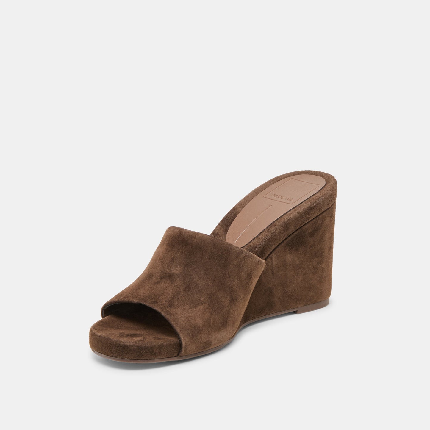 Holta Dk Brown Suede Wedges - Dolce Vita